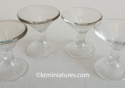 Four Vintage Large Scale Glass Goblets @ £16.00