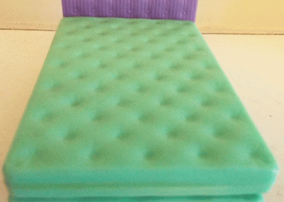 c1960s Tri-ang Purple & Green Divan Bed With Additional Mattress @ £14.50