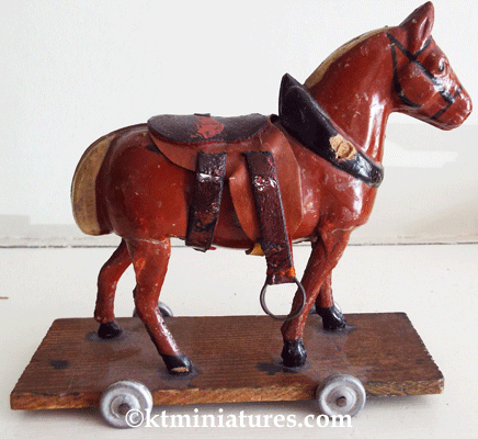 Antique German Brown Horse On Wheels @ £55.00