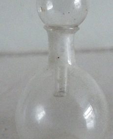 Old Glass Bottle With Bulbous Glass Stopper @ £10.50
