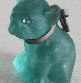 Antique Turquoise Czech Glass Dog Charm @ £17.00SOLD
