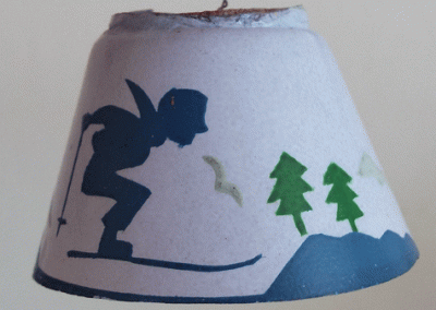 Vintage Winter Scene Celluloid Lampshade @ £9.50