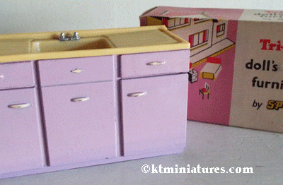 Vintage Lilac Tri-ang Spot-On Kitchen Sink With Box @ £21.00