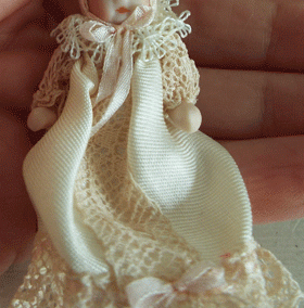 Tiny Porcelain Baby Doll By Ann Lucas @ £20.00